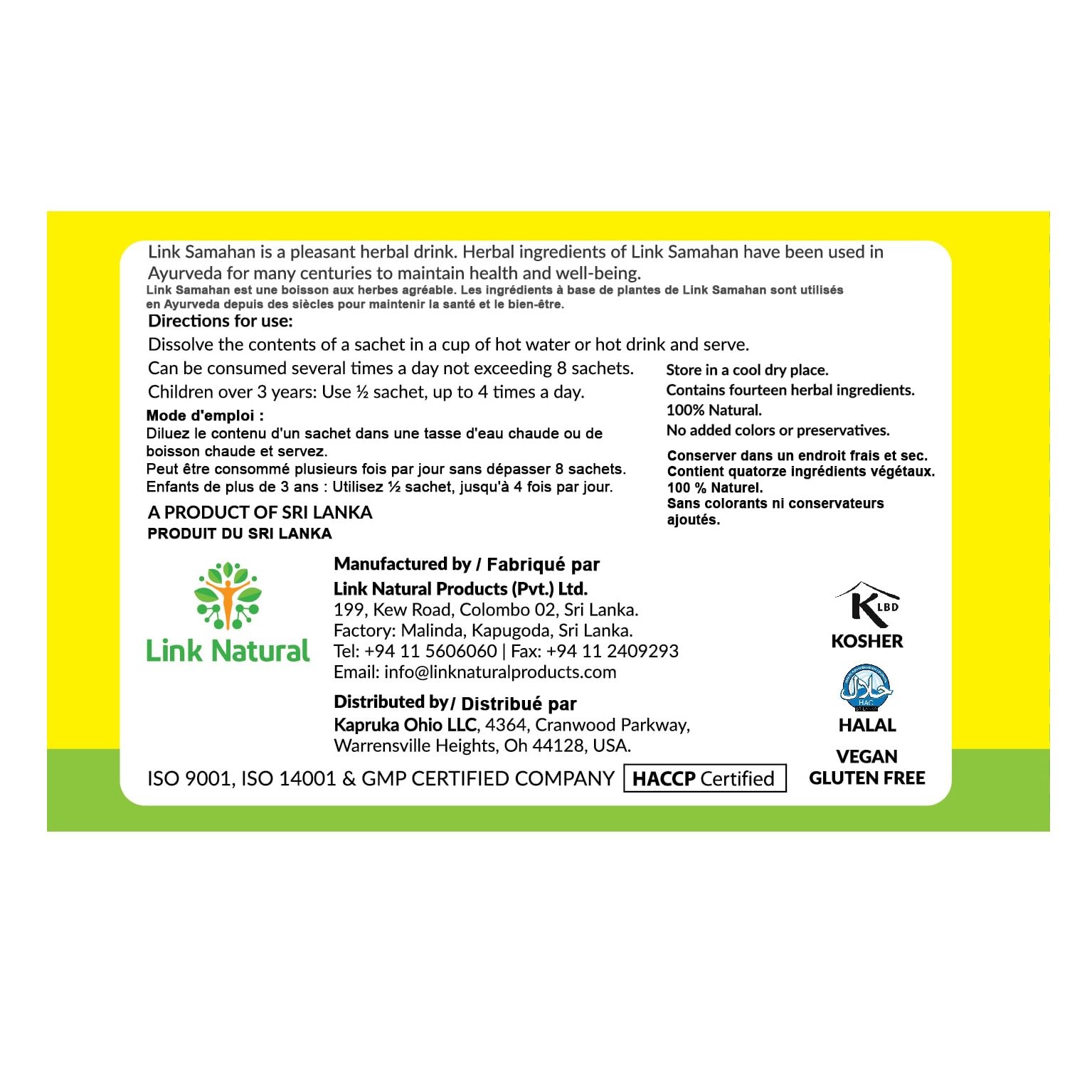 SAMAHAN Ayurvedic Herbal Tea Packets – Sri Lankan Ceylon Blend with 14 Natura…