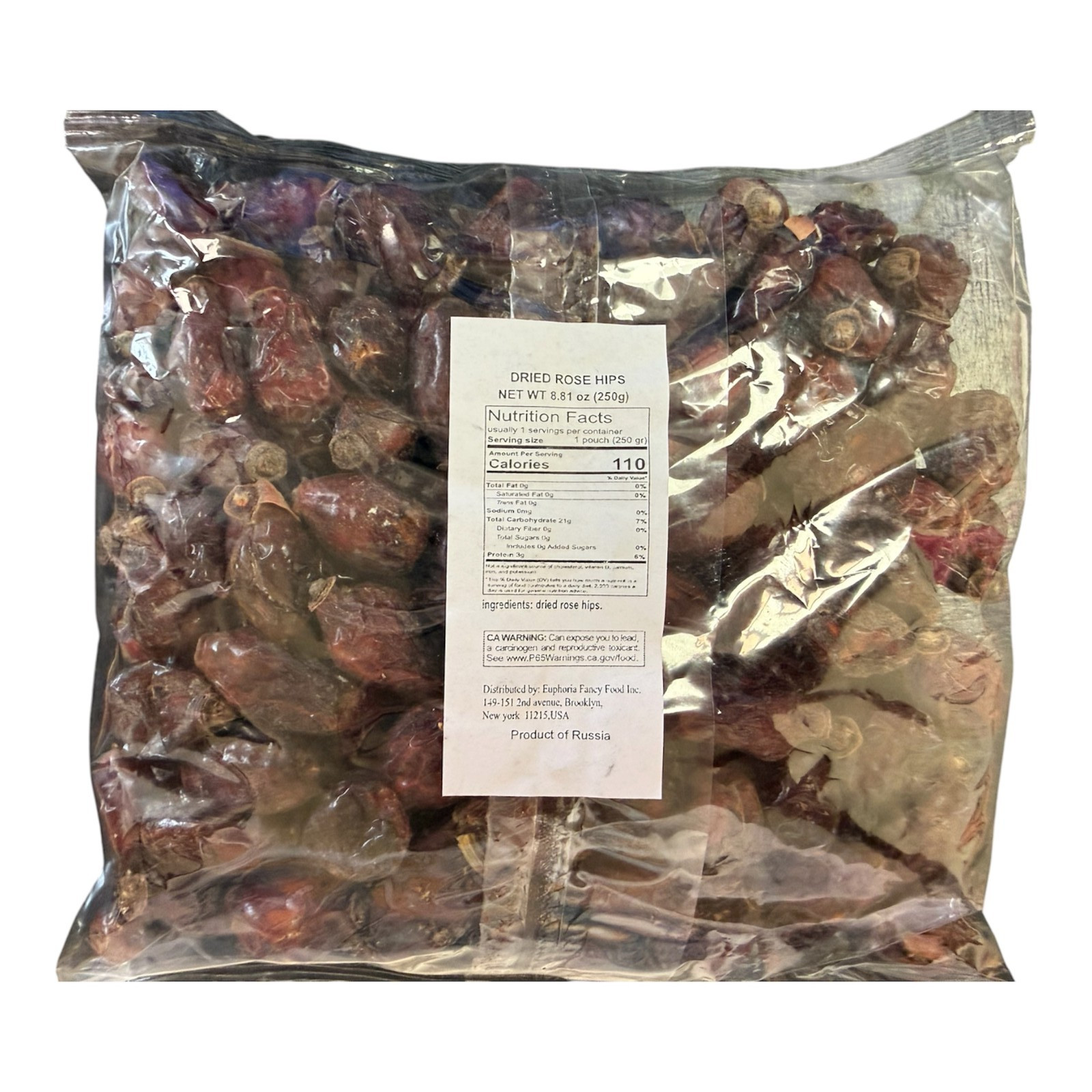 Rose Hips Premium Large Eco Dried Rosehip 250g x 2 Packs from Russia