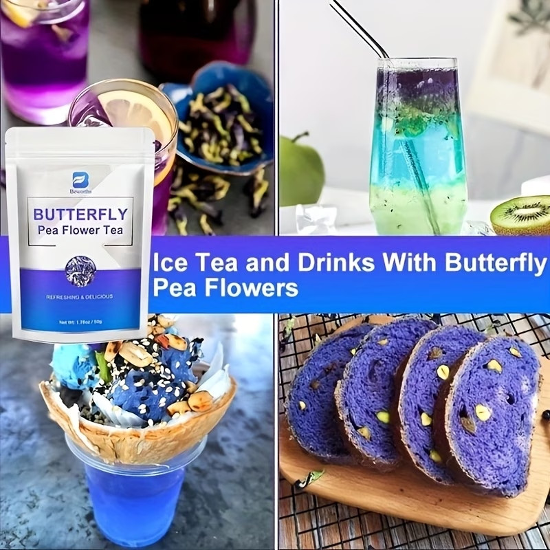 Nature High-grade Butterfly Pea Flower Tea, Rich In Vitamin A, C, E Vegan