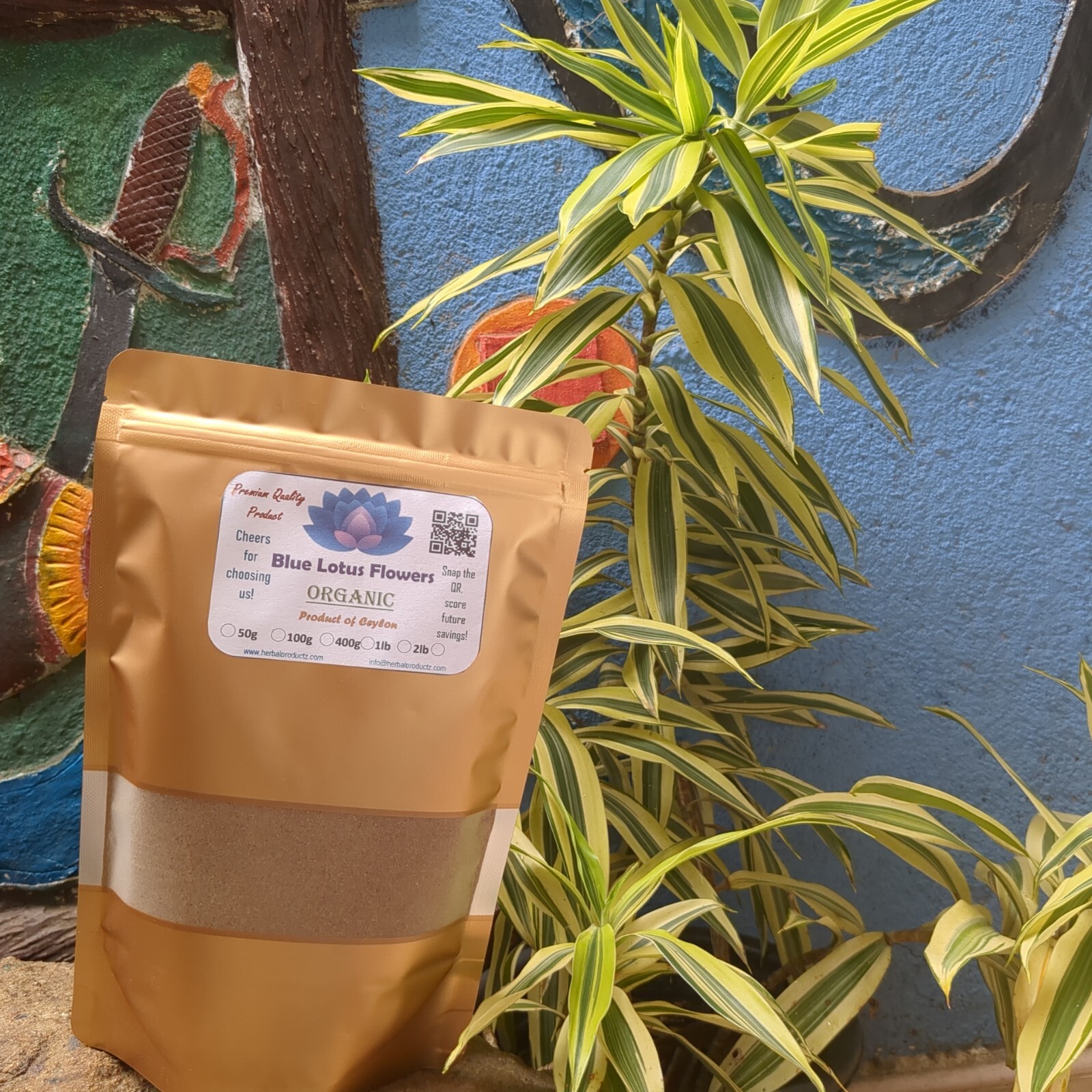 Dried Blue lotus Powder Nymphaea Caerulea Flower Organic Pure Quality Herbal Tea