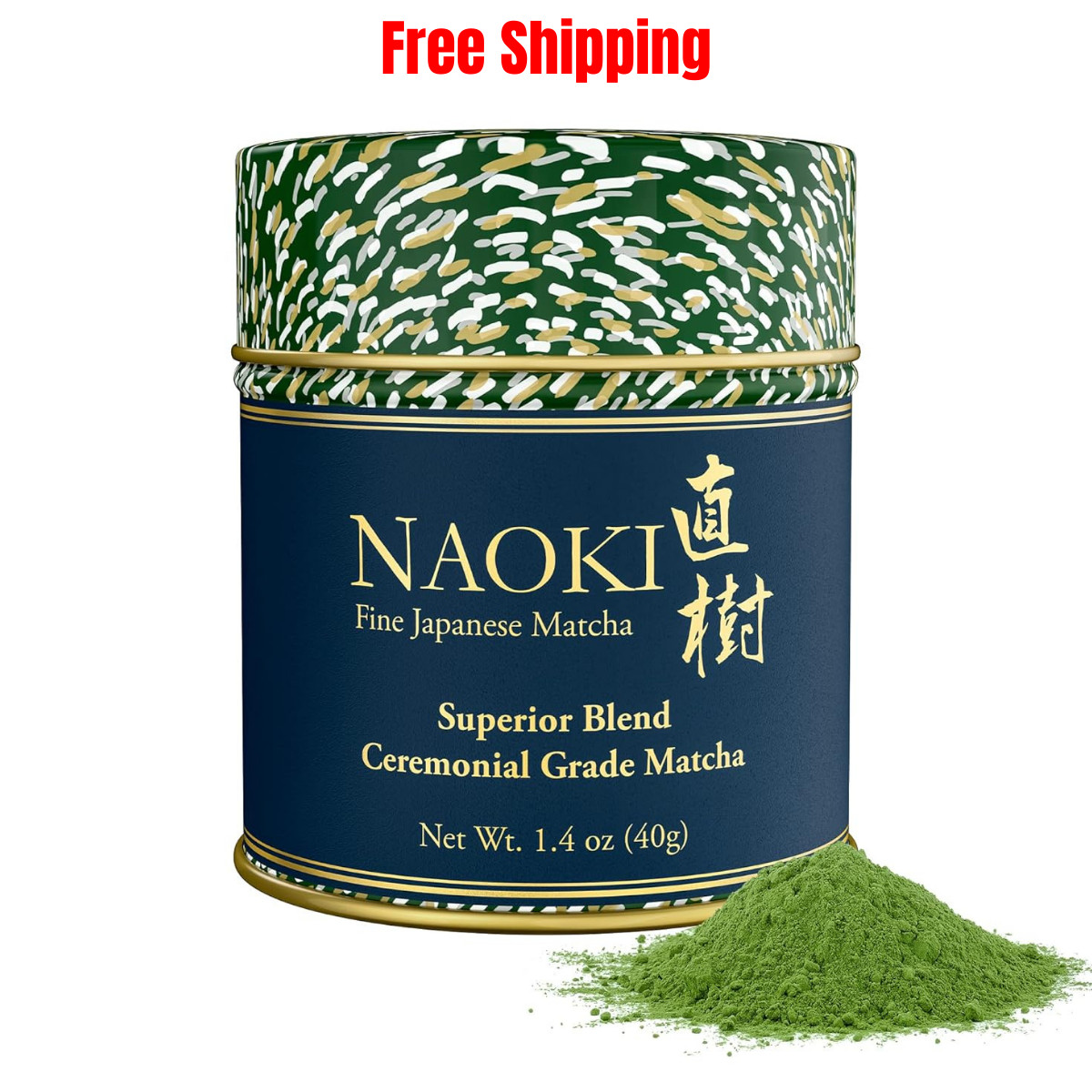 Naoki Matcha Superior Ceremonial Blend – Green Tea Powder from Uji, Kyoto 1.4oz