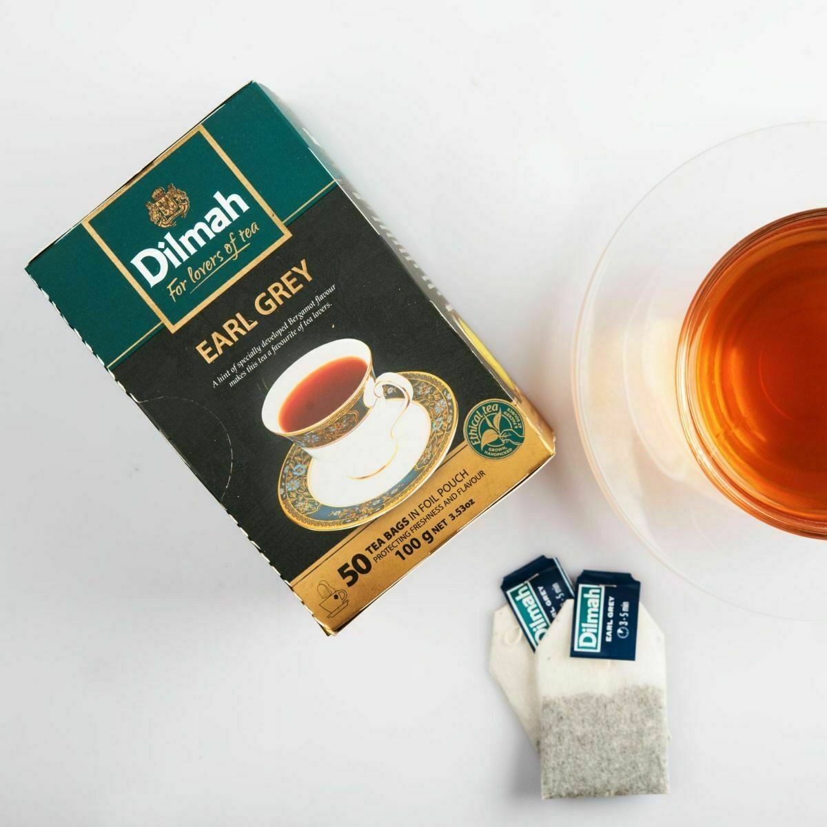 Dilmah earl grey pure Ceylon tea 50 Bags 100g (3.53oz) X 4 packs