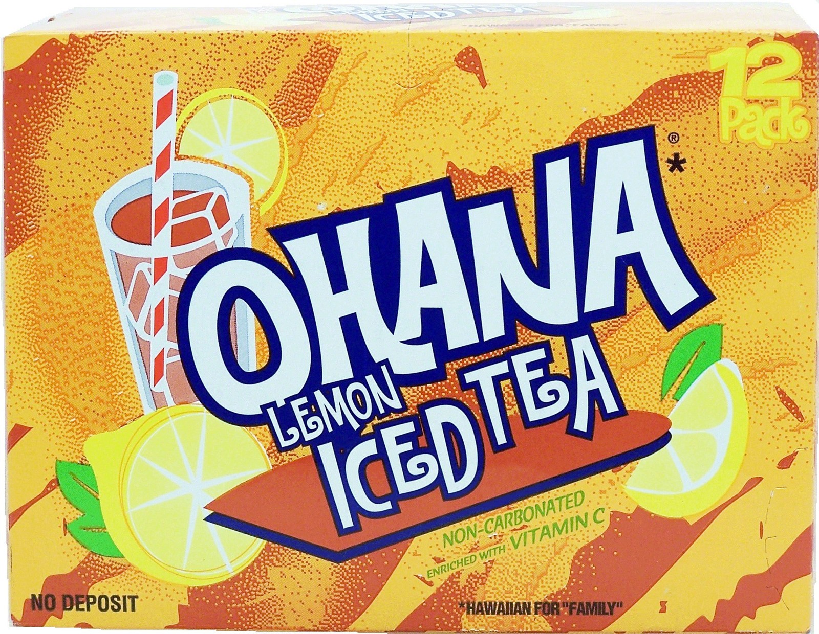 Faygo lemon flavor iced tea, non-carbonated, enriched with vitamin c, 12-pack