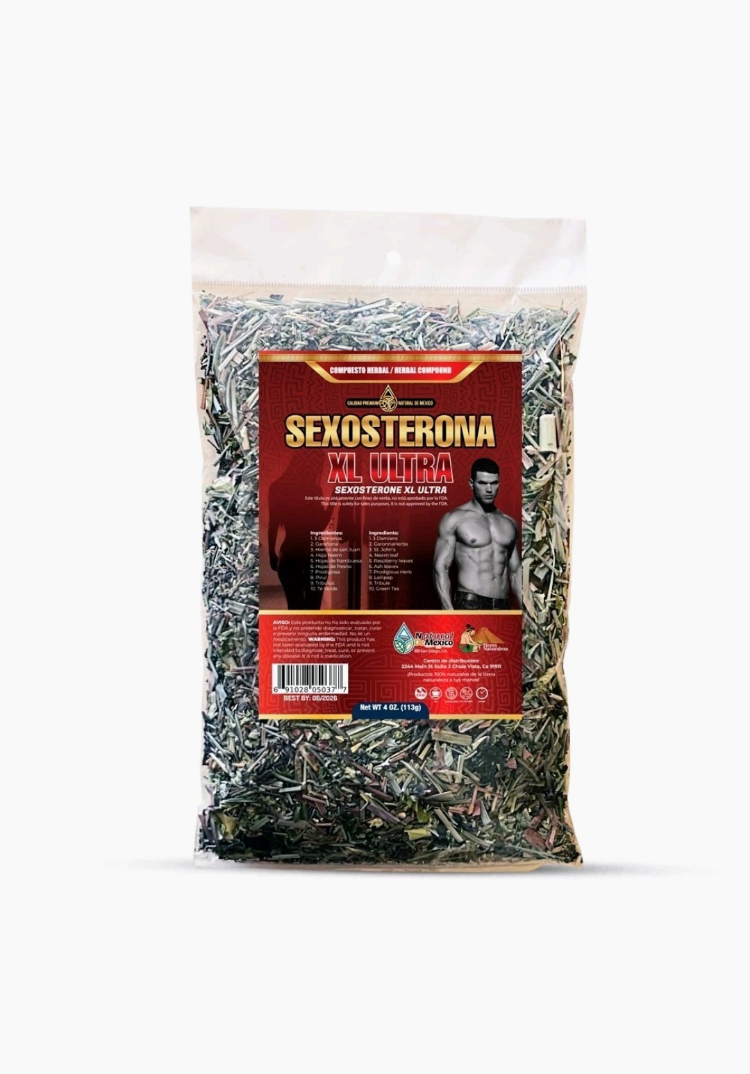 Sexosterona XL Compuesto Herbal 4oz. Sexosterone XL Tea 4 Oz. Natural de Mexico