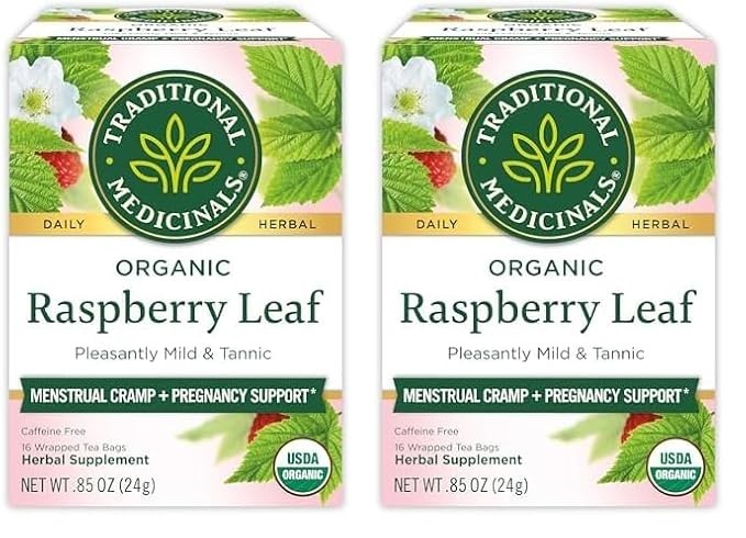 (2 Pack) Traditional Medicinals Organic Raspberry Leaf 32 Tea Bags Exp: 11/26