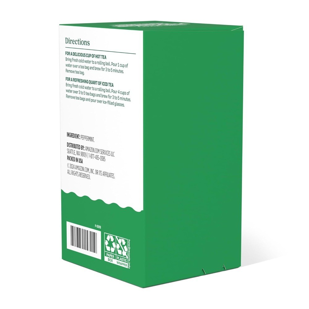 Peppermint Herbal Tea Bags 20 Count Natural Caffeine Free Relaxing Tea