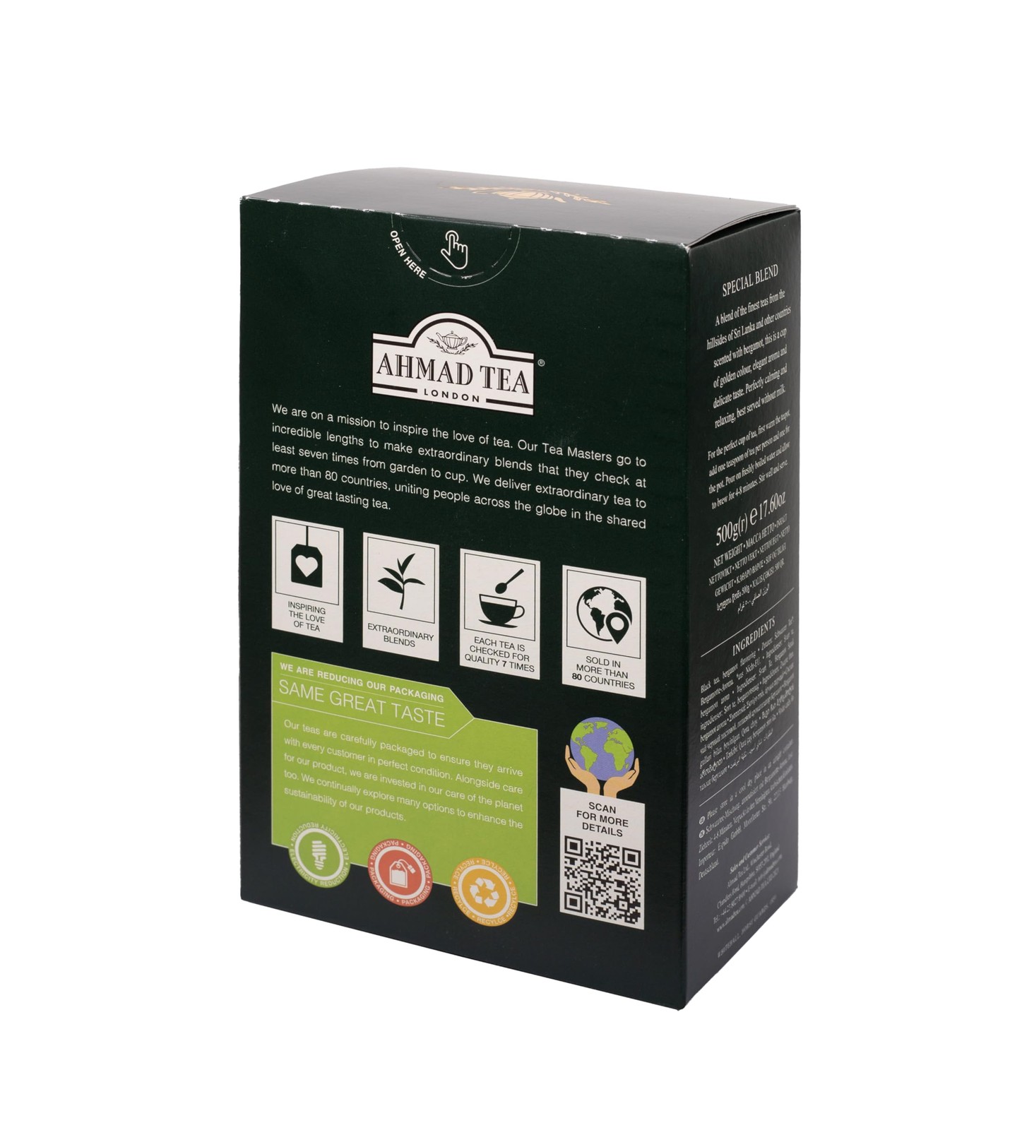 454g Special Blend Black Tea, Loose Leaf Caddy, Caffeinated, Sugar-Free, Rich