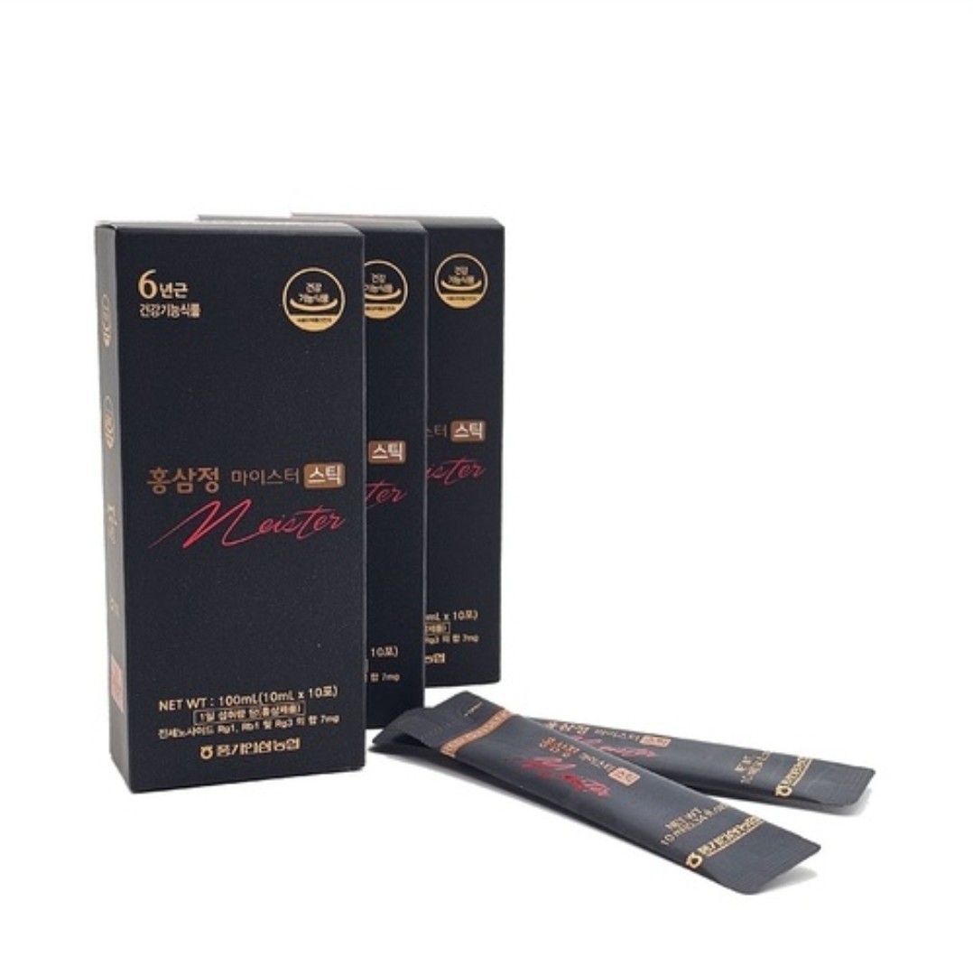 [Pung-gi Ginseng Nonghyup] Korean 6 Years Red Ginseng Meister Stick 10ml x 30 P