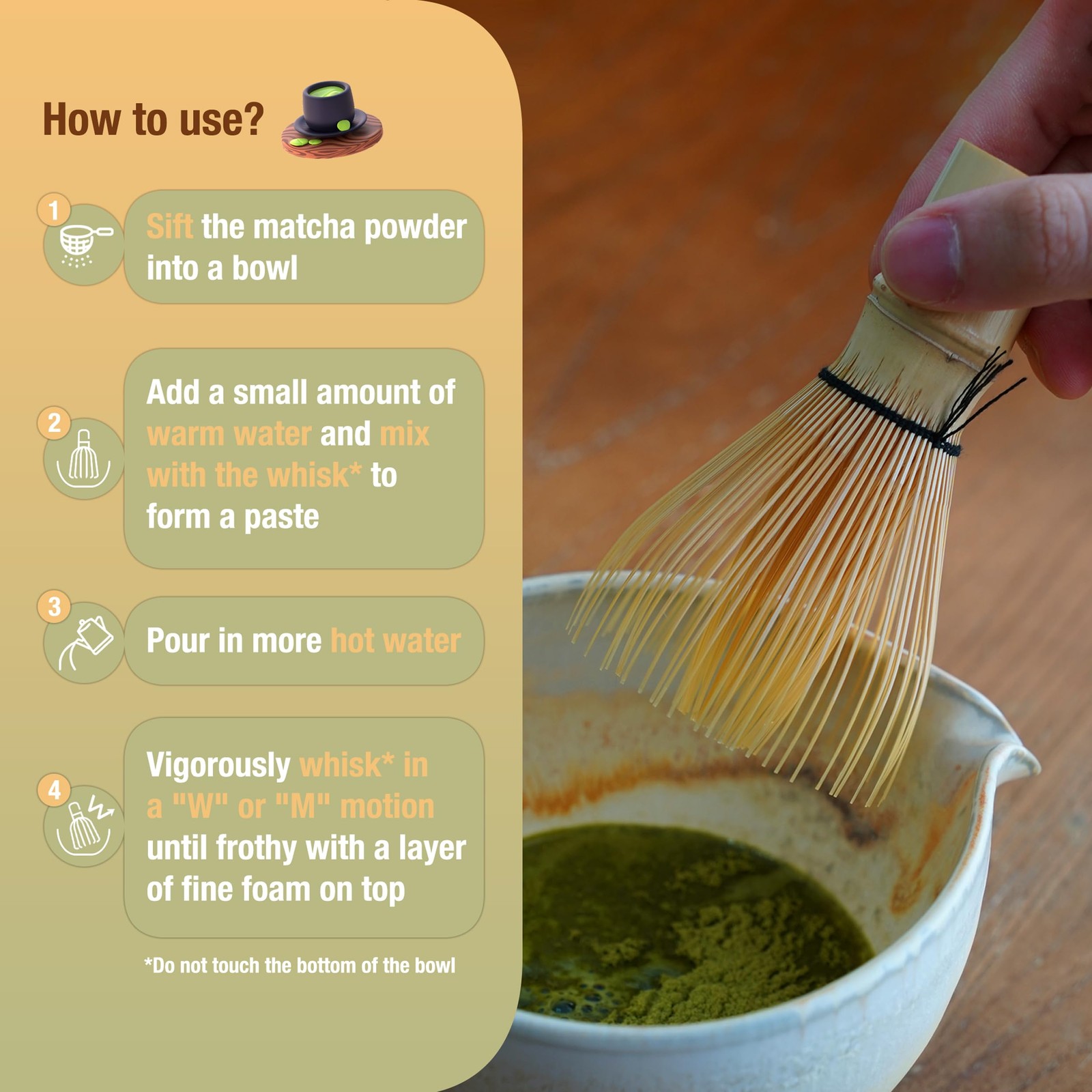 Premium Matcha Whisk, Handcrafted Bamboo Whisk for Matcha Powder, Master Tea …