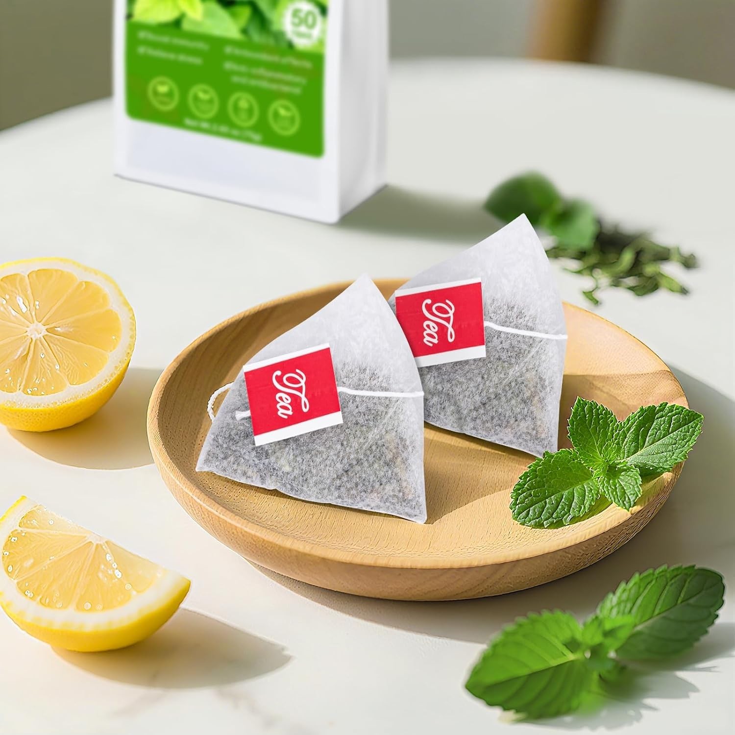 Lemon Balm Tea, 100% Pure & Natural Lemon Balm Leaves Herbal Tea Bags, Promotes