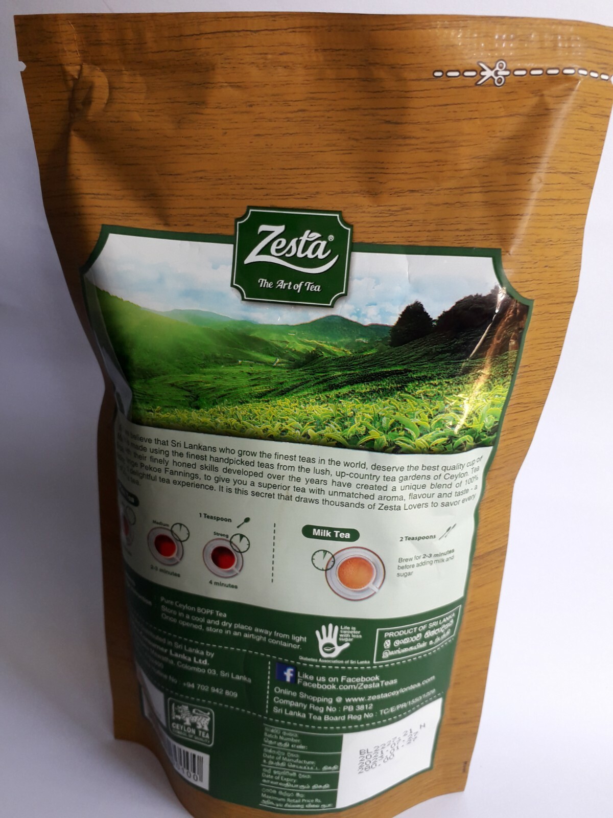 Ceylon ZESTA Pure BOPF Tea 100% Natural Best Quality Free Shipping
