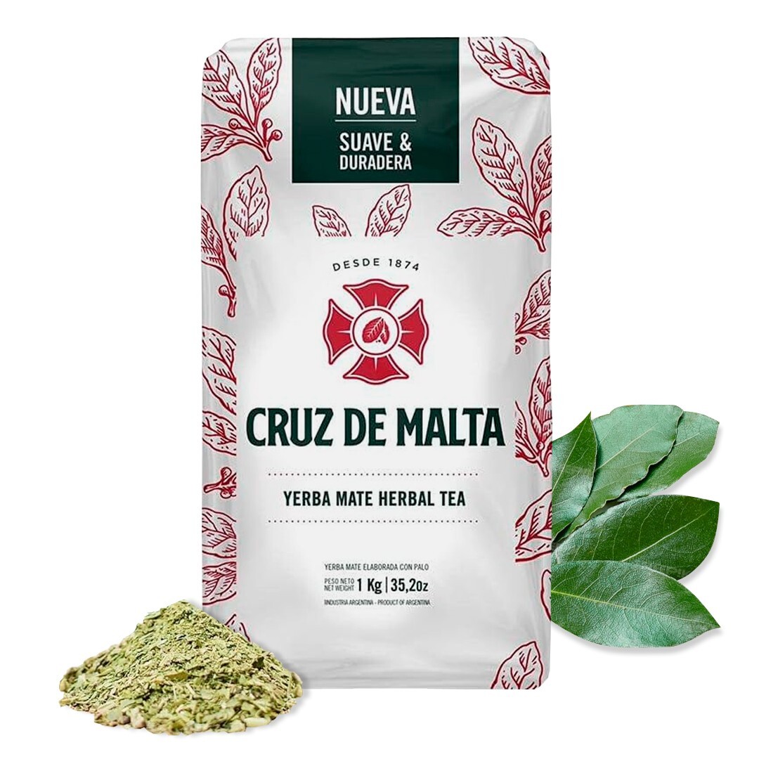 Cruz de Malta Yerba Mate – 2 x 1.1 Lb Bags (2.2 Lb Total) – Free USA Shipping