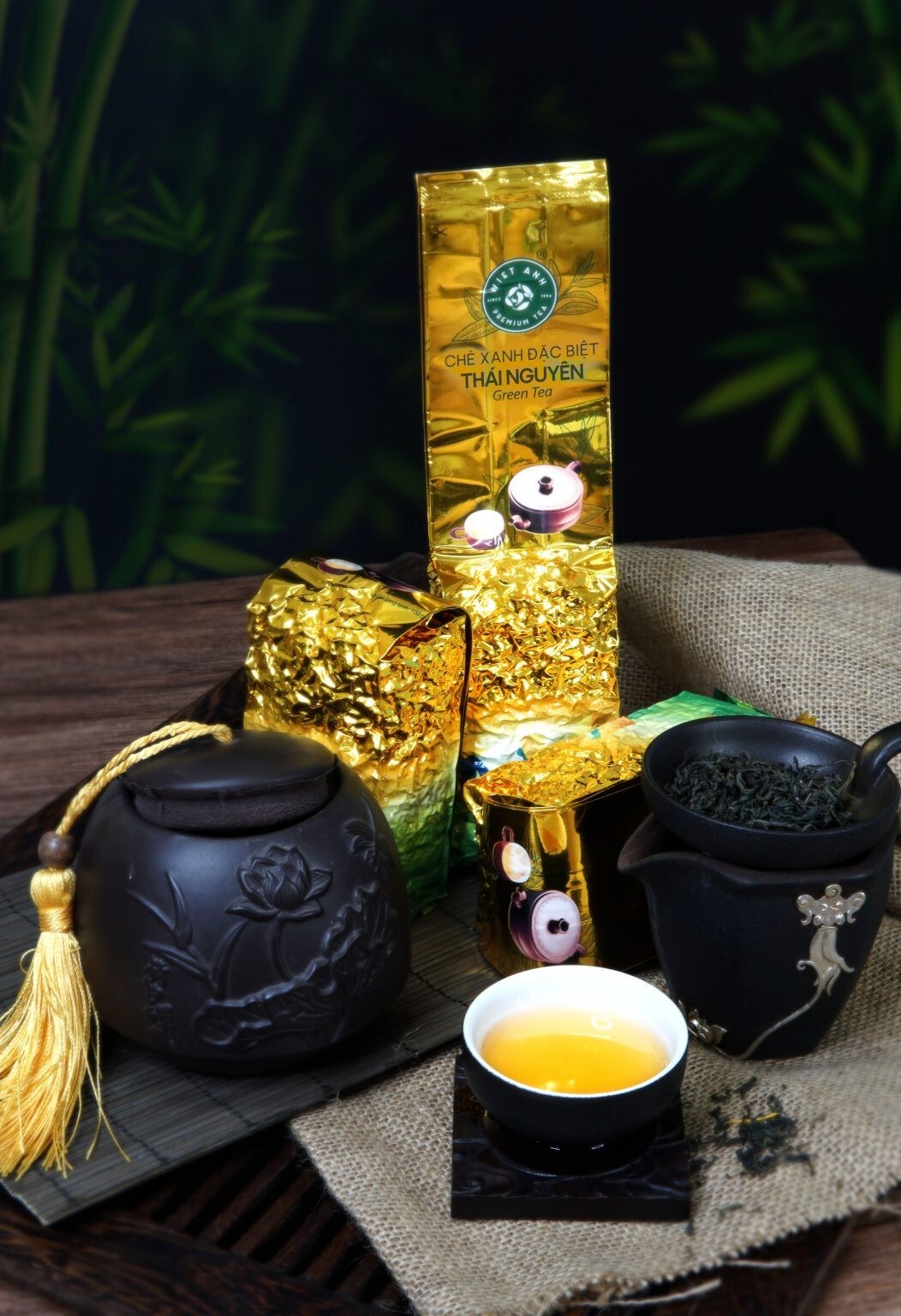 Viet Anh Tea -Thai Nguyen Green Tea Bag 200g High Quality Chè Xanh Đặc Biệt