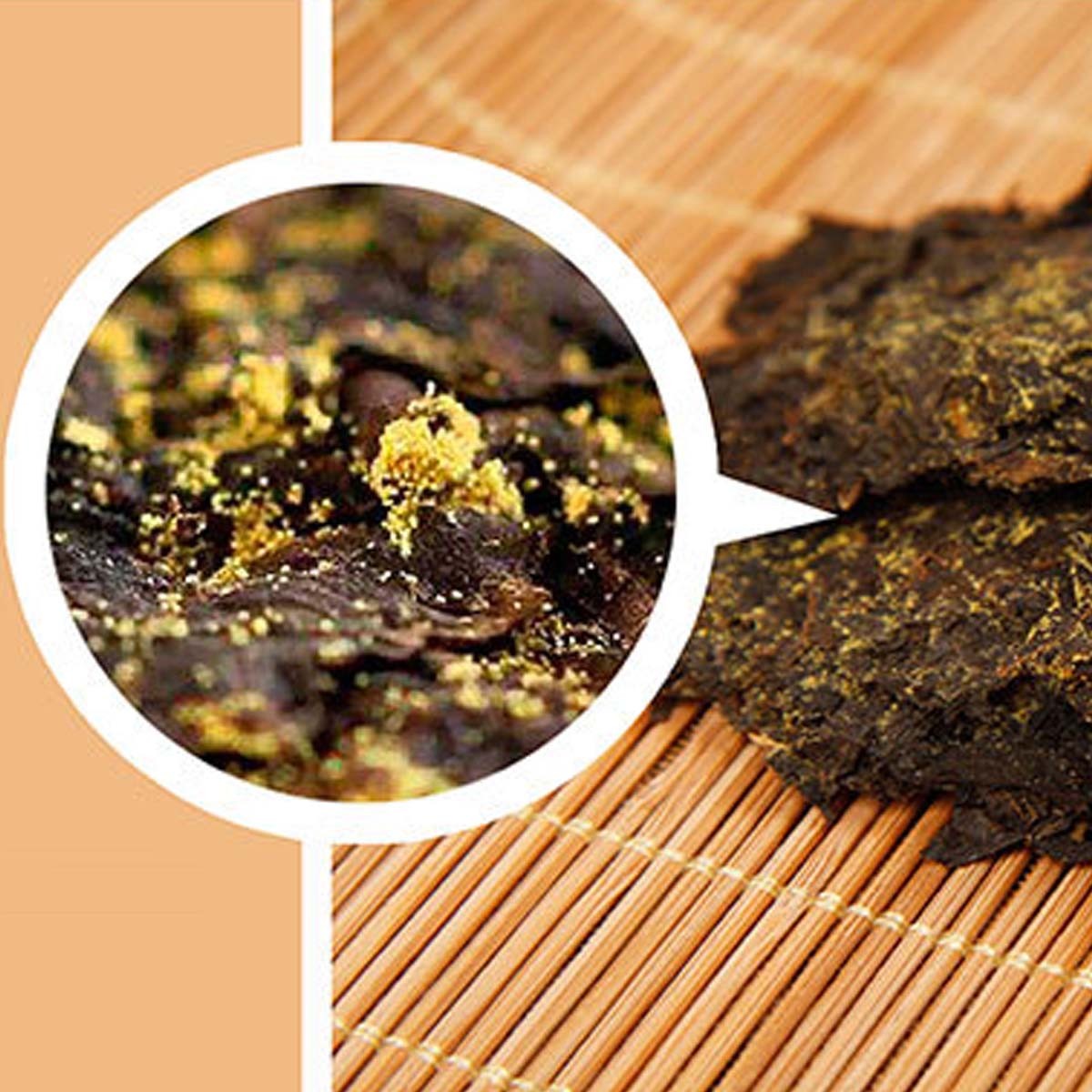 1000g Anhua Black Tea Jinhua Golden Flower Tea Brick Fu Zhuan Tea Healthy Food