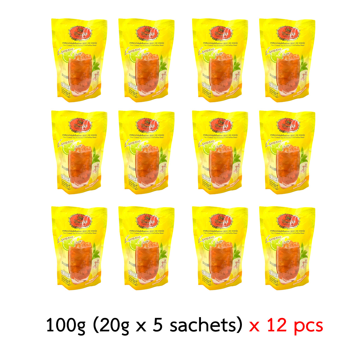 100g 3 in 1 Thai Lemon iced Tea Instant Powder Iced Cha Tra Mue
