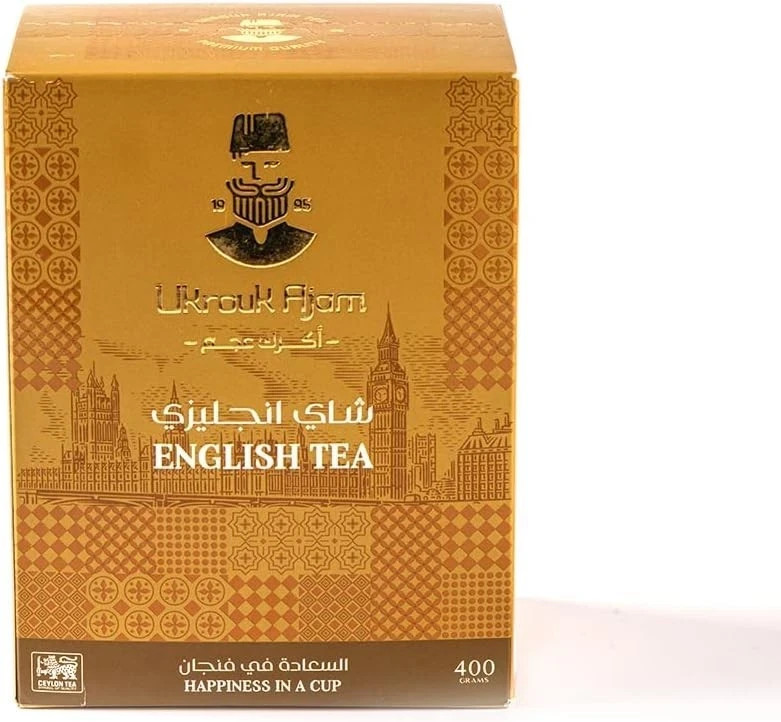 Ukrouk Ajam Pure Ceylon English Black Tea 400grams free shipping world wide