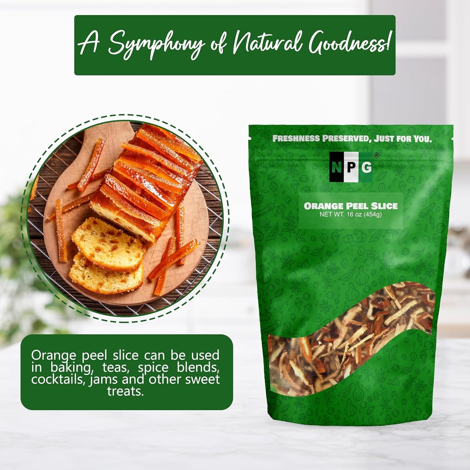 NPG Dried Orange Peel 16 Oz, Chen Pi, Dried Mandarin, Authentic Citrus Flavor
