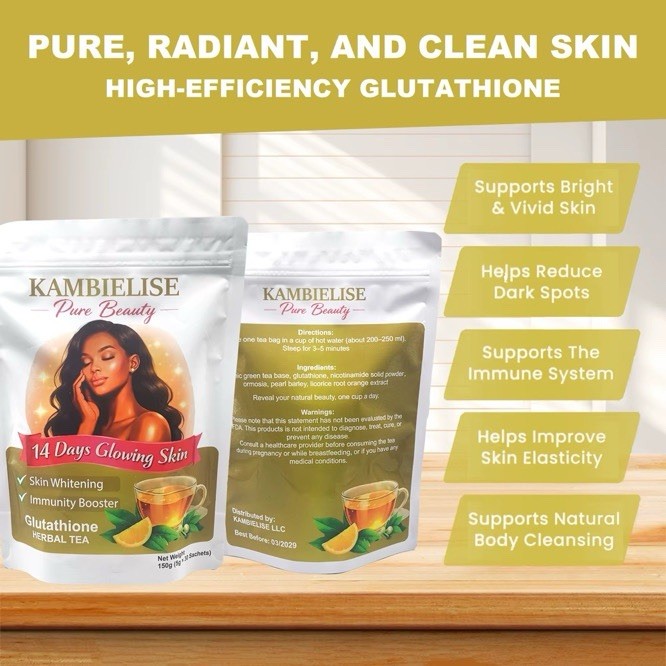KAMBIELISE Glutathione Herbal Tea – Tea for skin Glow, Immunity & Wellness
