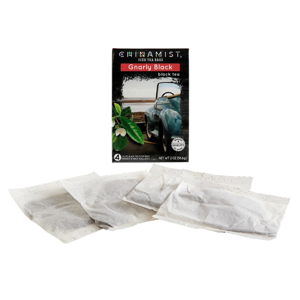 China Mist Gnarly Black Iced Tea Bags, 4-Count Box, 6-Pack