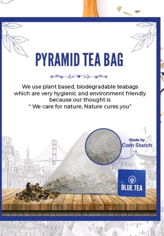BLUE TEA Butterfly Pea Flower 30 Tea Bags Antioxidant Caffeine Free Detox Herbal
