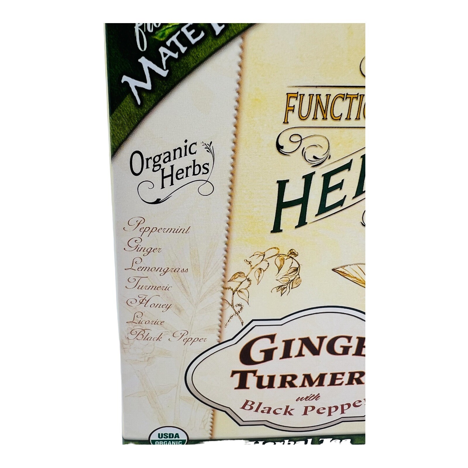 Mate Factor Herbal Tea Ginger & Turmeric with Black Pepper Blend 20 Bags 05/25