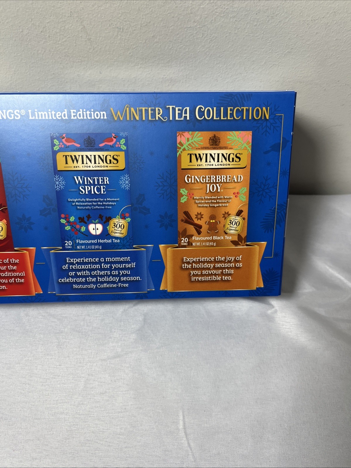 Twinings Winter Tea Collection 60CT Winter Spice Gingerbread Joy Christmas Tea