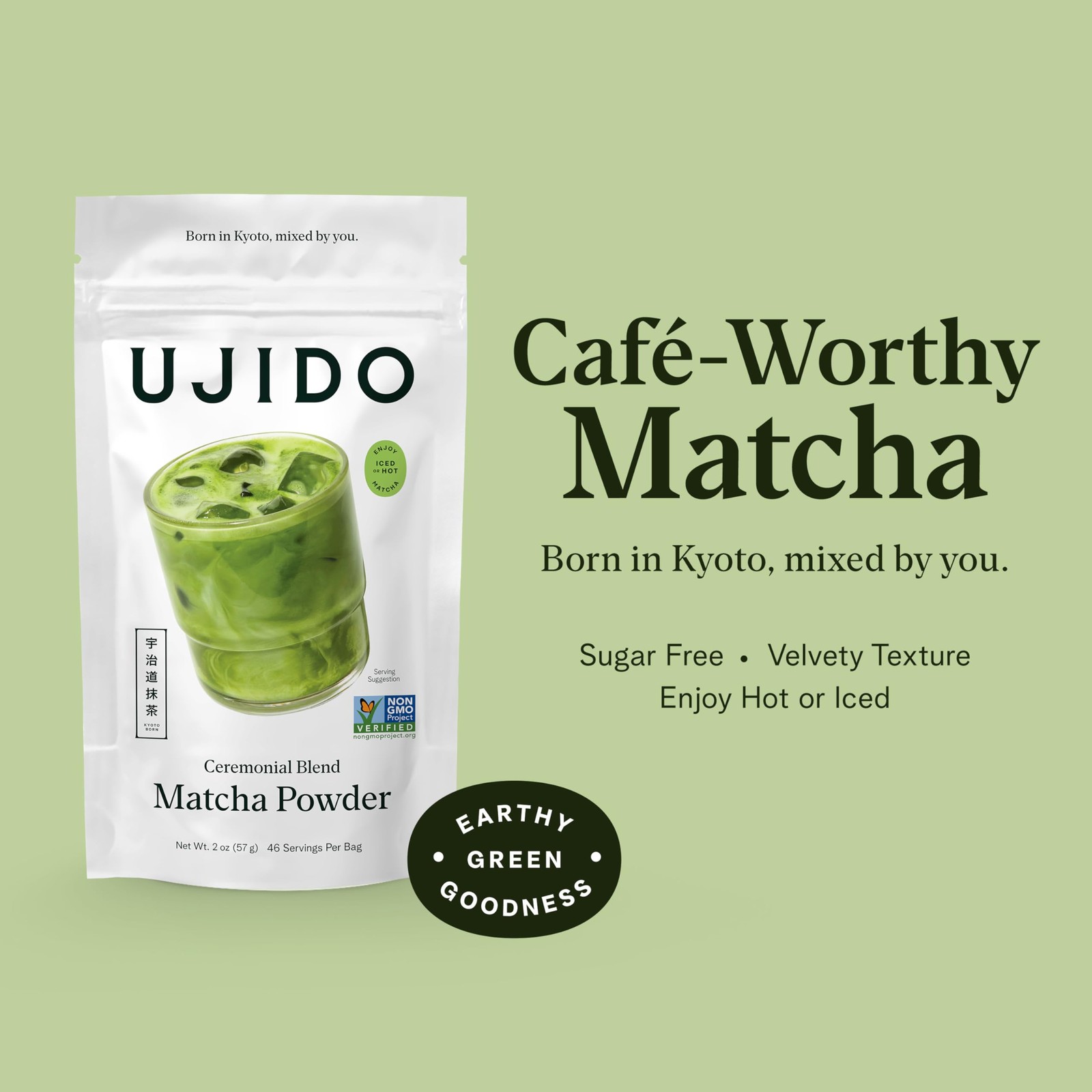 Japanese Matcha Green Tea Powder Ceremonial Blend (2 oz)