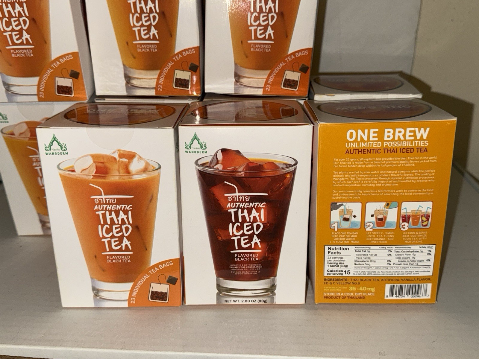 (10) boxes WANGDERM Thai Iced Tea Bags flavored Black Tea