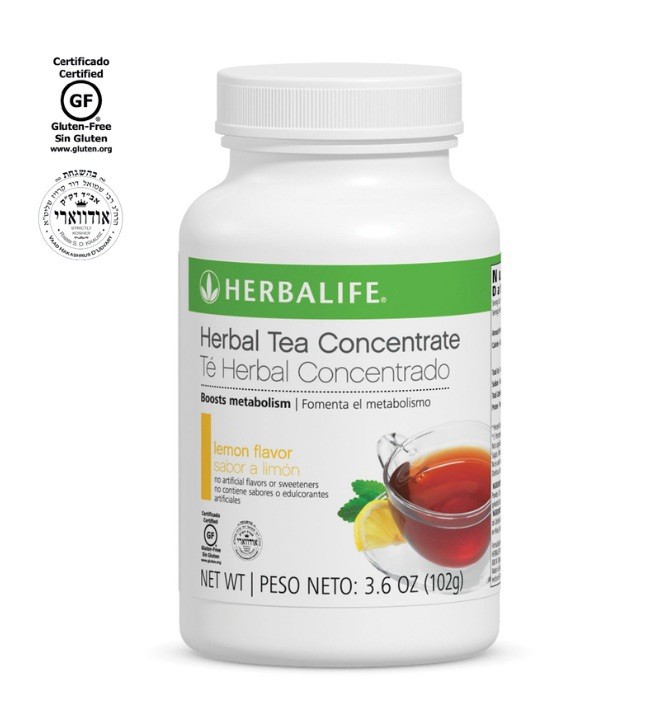 Herbalife Herbal Tea Concentrate, Lemon Flavor, 3.6 oz (102 g), Gluten Free