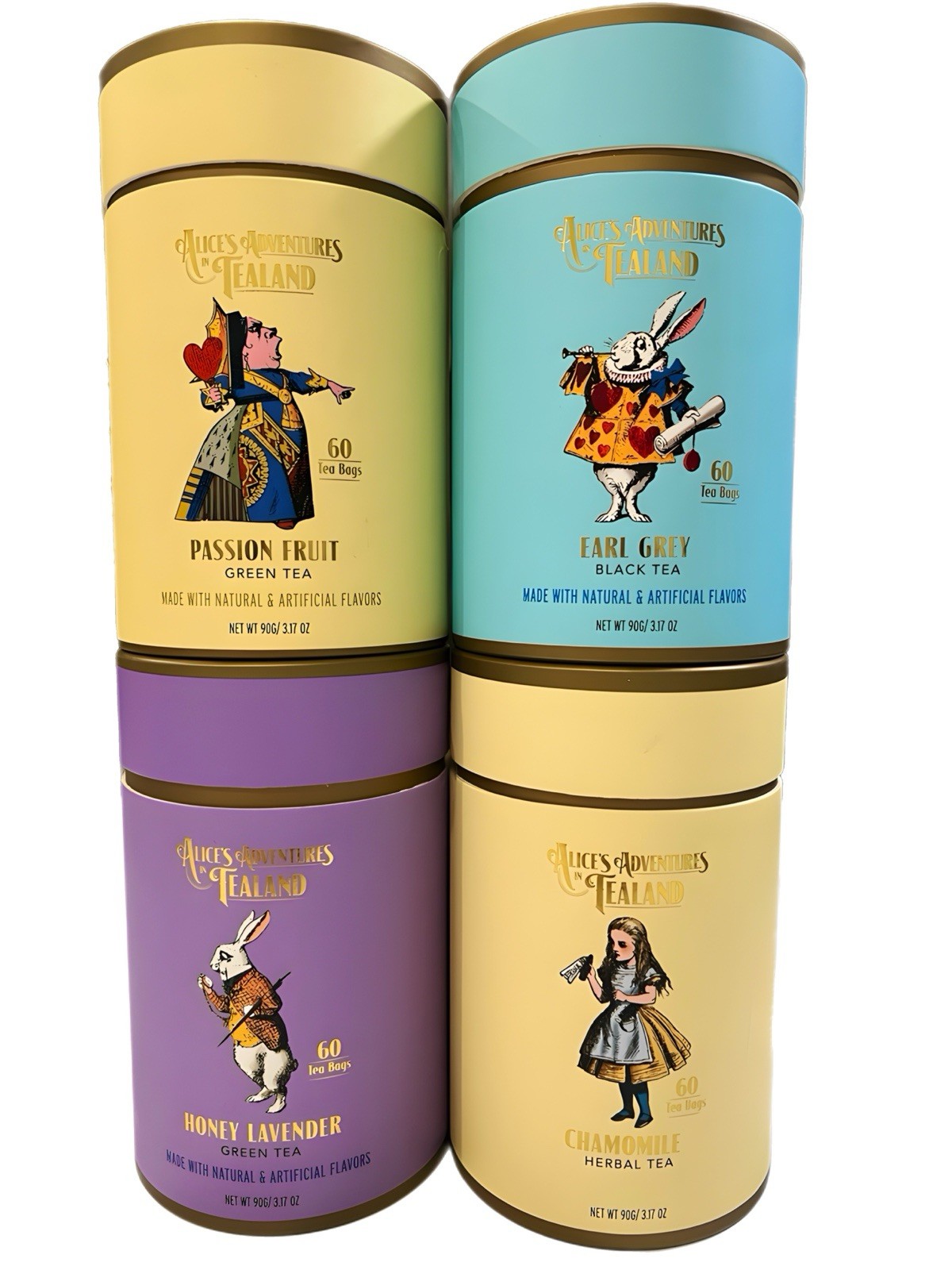 Alice in Tealand Tea Passion Fruit Earl Grey Honey Lavender Chamomile Gift set