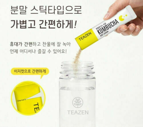 Teazen Kombucha Lemon Powder Stick 5g X 10Pcs Diet BTS Jungkook Recommended