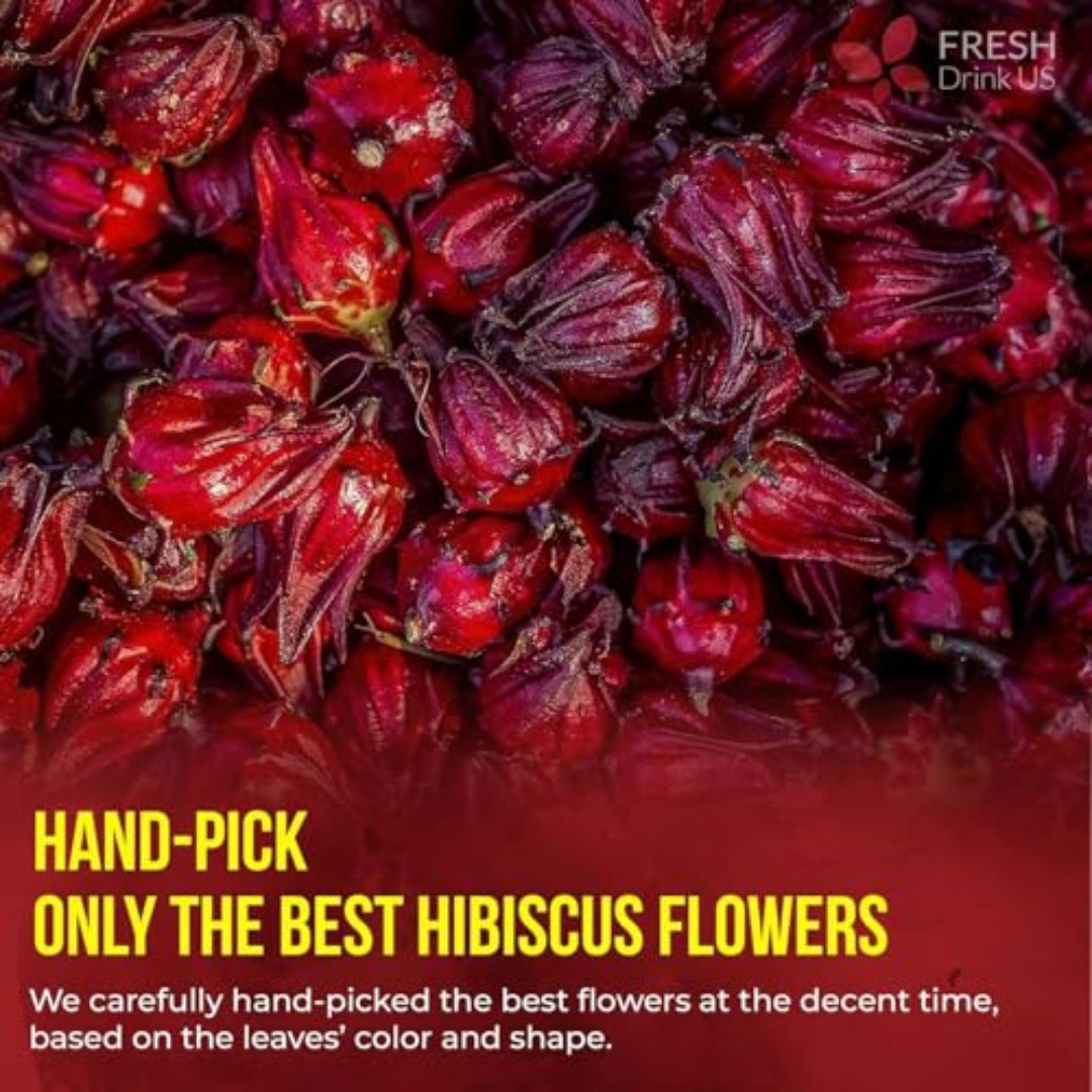 , Premium 140 Hibiscus Flowers Tea Bags, 100% Natural, Handmade & Pure from Hibi