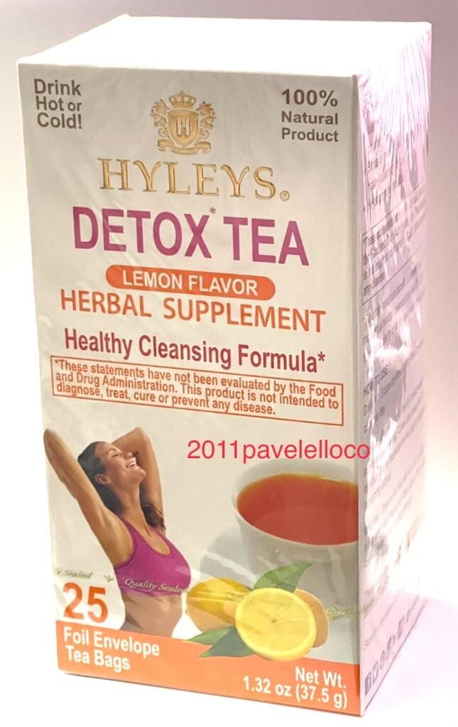 Hyleys DETOX TEA ~ Lemon Flavor ~ Healthy Cleansing 25 Tea Bags