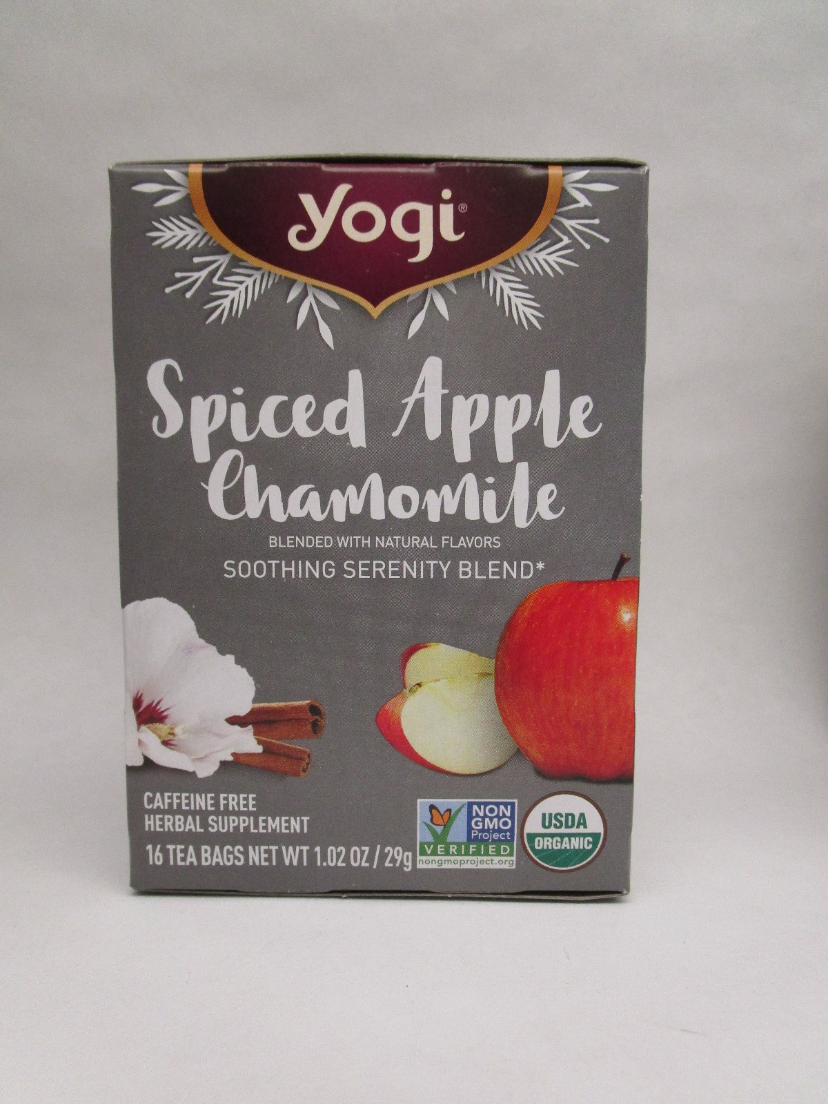 3 Boxes – Yogi Spiced Apple Caffeine Free Herbal Tea 16cnt Bags BB:05/2027