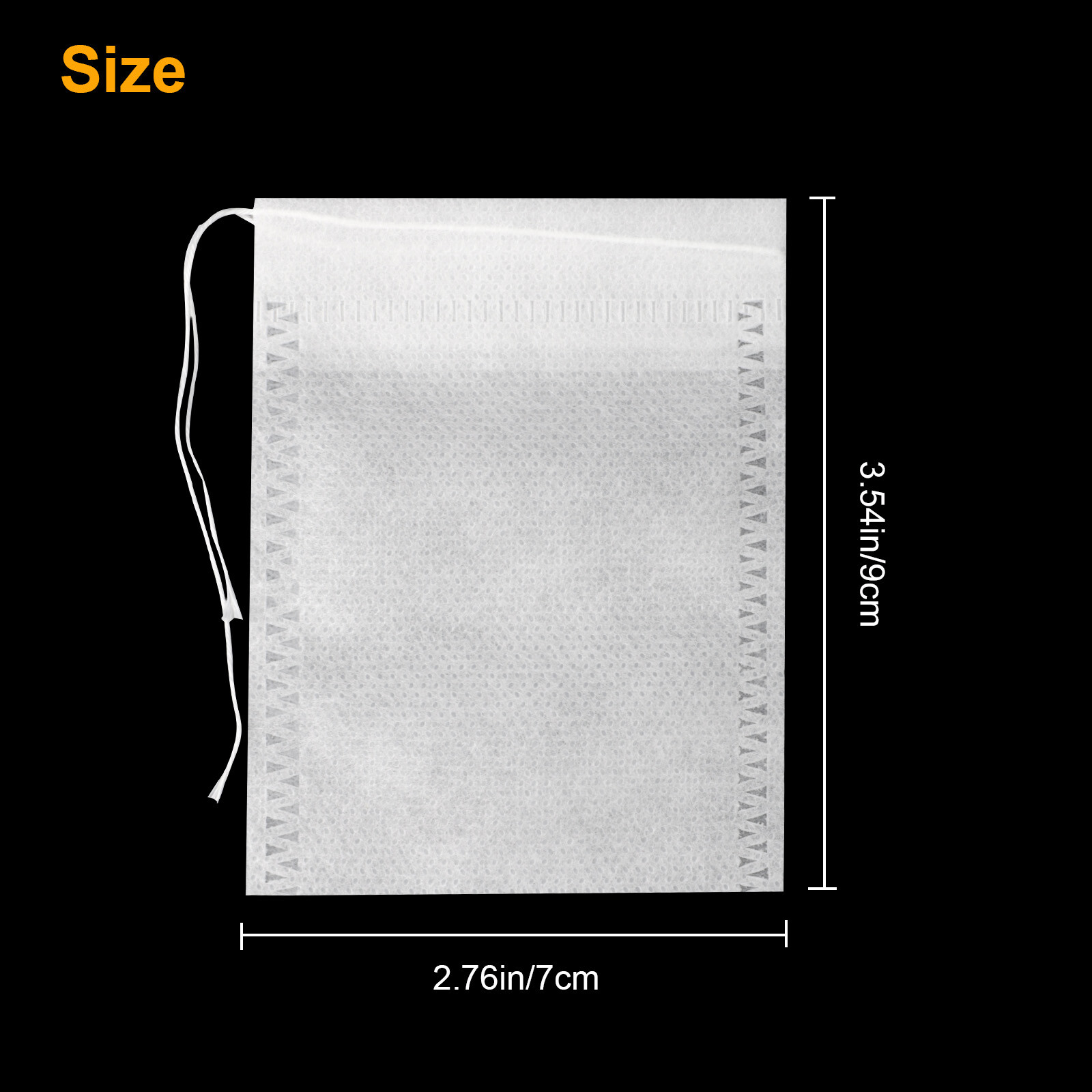 400Pcs Disposable Tea Bag Drawstring Flip Empty Teabags Herb Loose Tea Filters