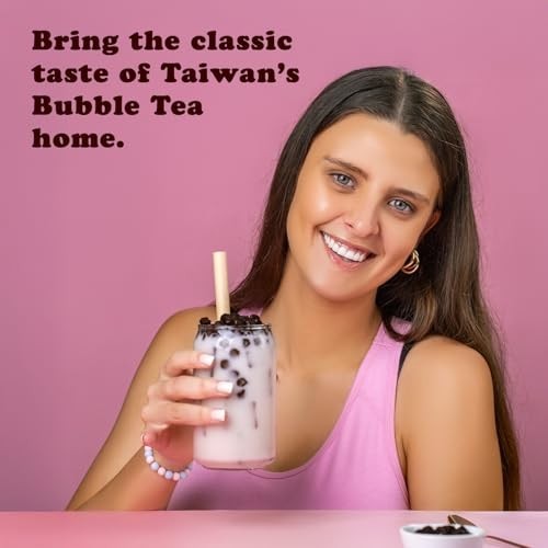 Strawberry Bubble Tea Kit 2-Pack – Instant Milk Tea Powder & Tapioca Pearls, 10