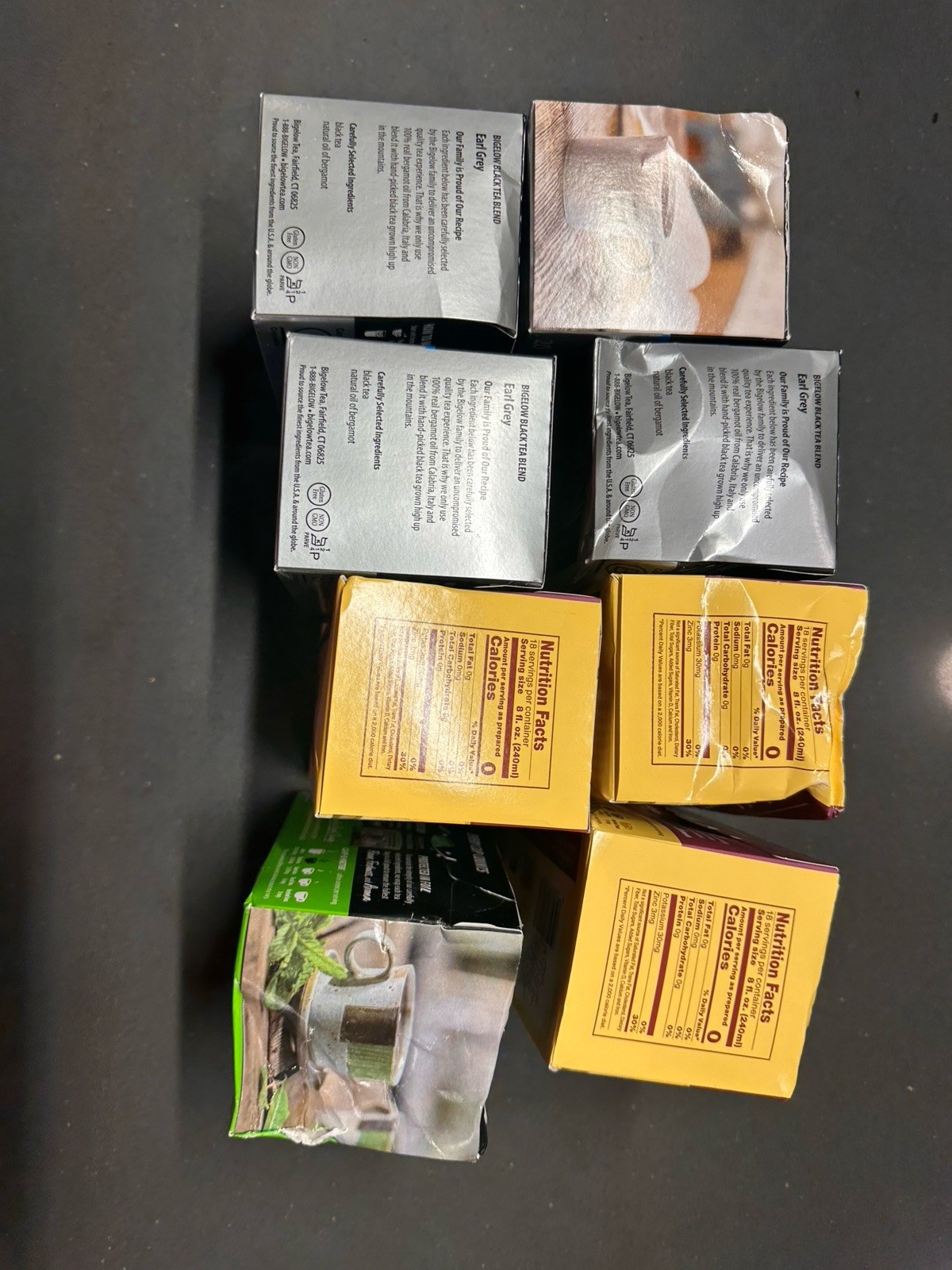 bigelow variety tea ear grey/blackberry citrus/perfectly mint 154ct bb 12/26