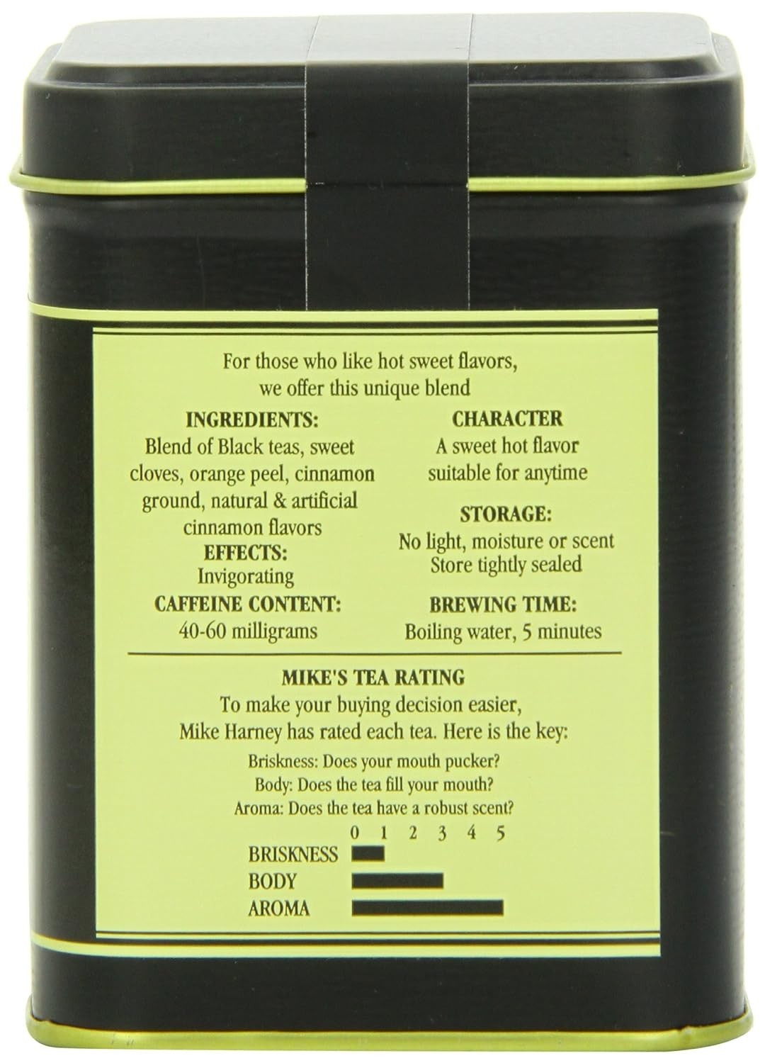 4 Ounce Hot Cinnamon Spice Black Tea – Infused with Aromatic Cinnamon