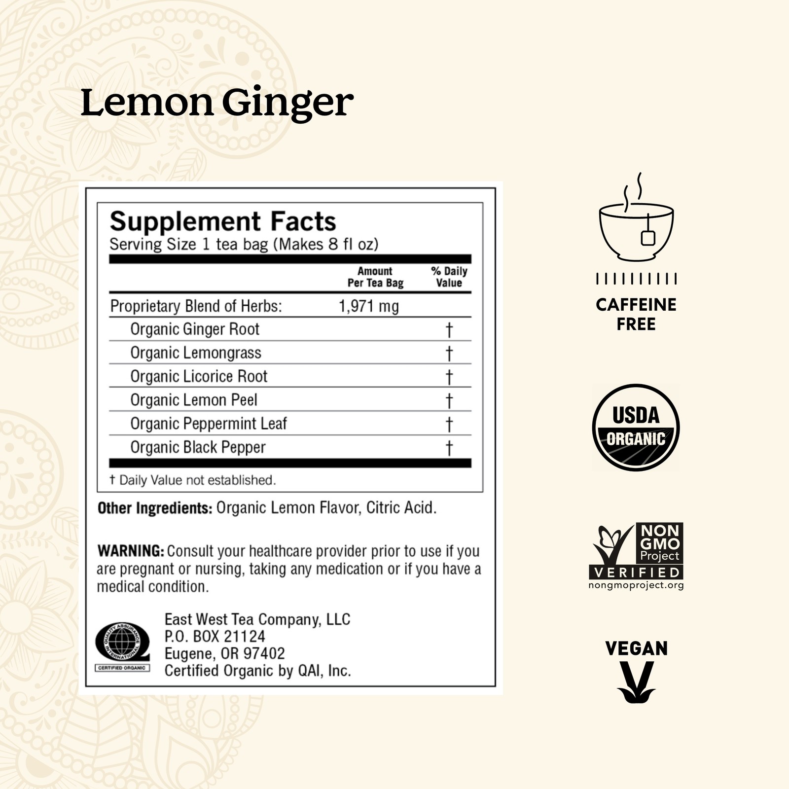 Yogi Tea – Lemon Ginger Tea (4 Pack) Caffeine Free – 64 Organic Herbal Tea Bags