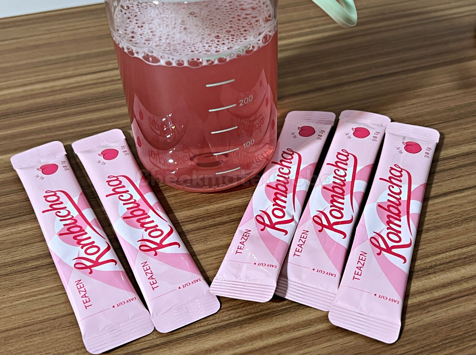 TEAZEN Kombucha Peach 30 Sticks | Sugar-Free Prebiotic