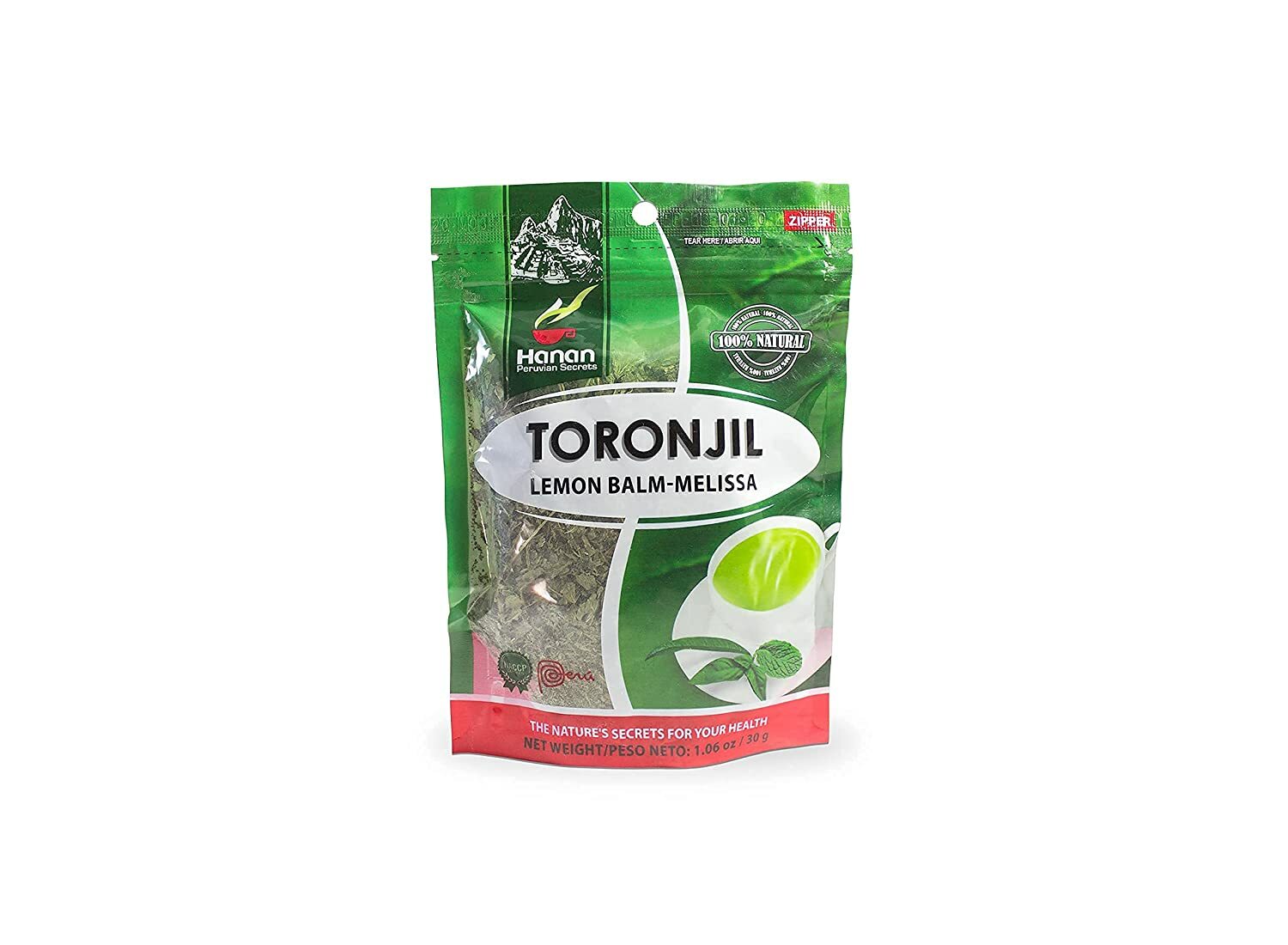 Hanan Peruvian Secrets Toronjil | 100% Natural Lemon Balm | 1.06oz / 30g |Natura