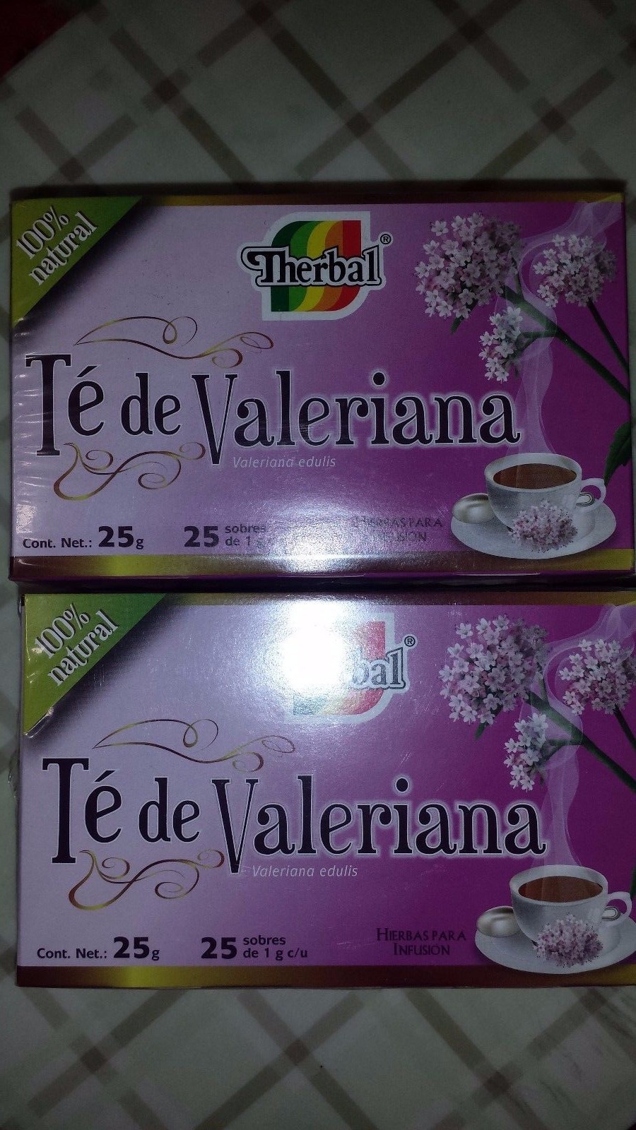 2 pack of Therbal Valerian Root Tea 25 wrapped bags each 07/2024 New and Fresh