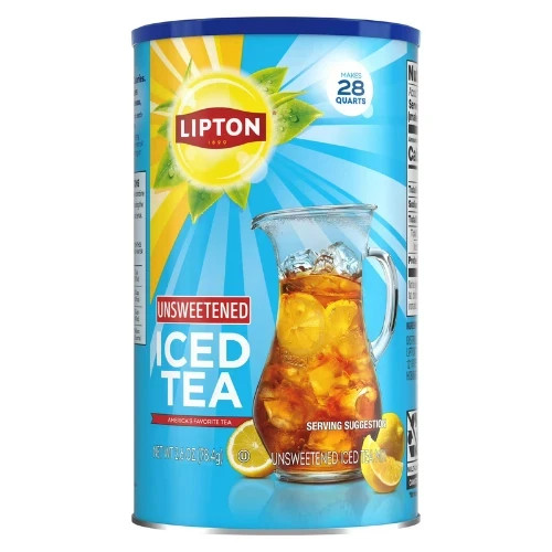 Lipton Unsweetened Black Tea Iced Tea Mix, 28 Quarts,,