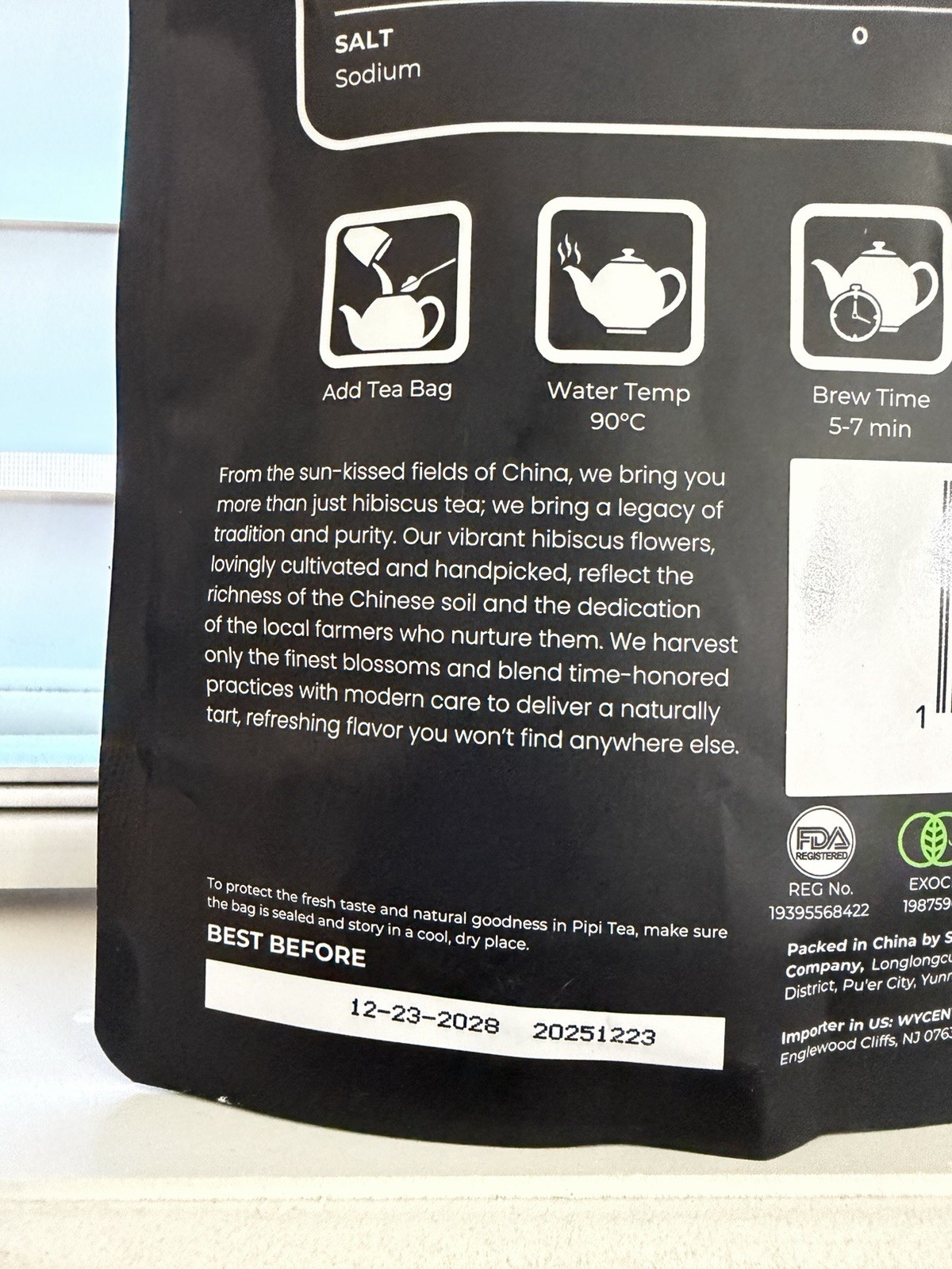 PiPi Tea Hibiscus Tea Bags Cafeine -Free