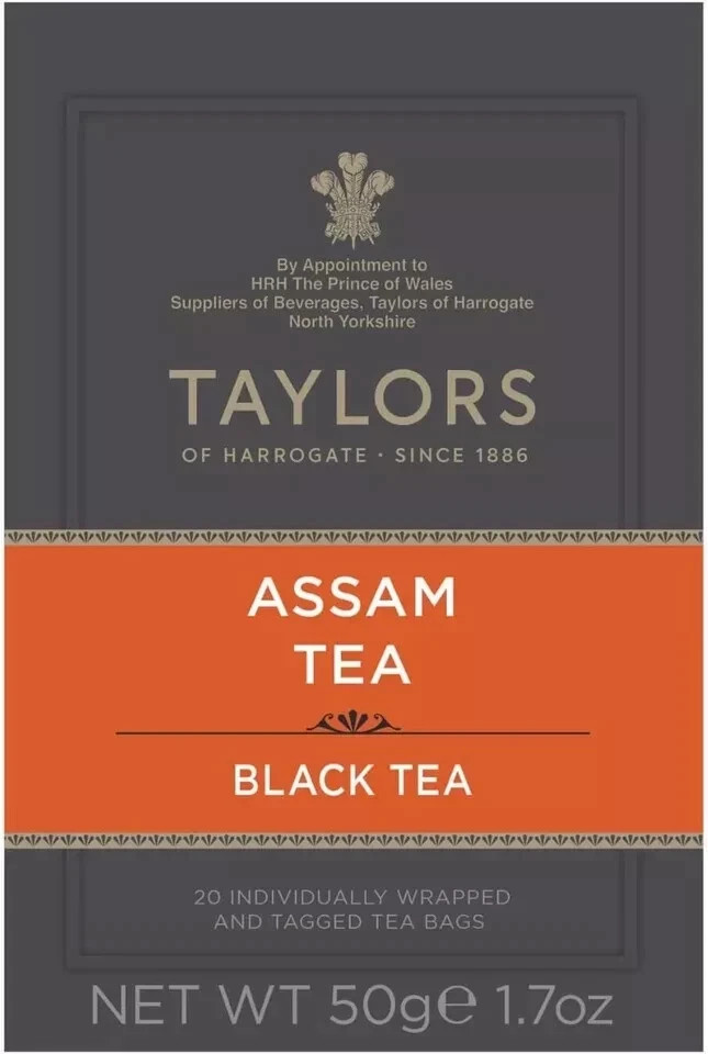 Taylors Of Harrogate Assam Tea Bags 50g , 20 TB x 4 Pack Free Shipping
