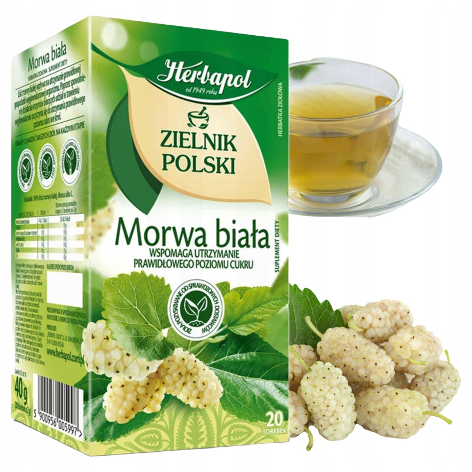 3 X HERBAPOL Polish Herbarium – White Mulberry 3 x 20 bags – 60 bags