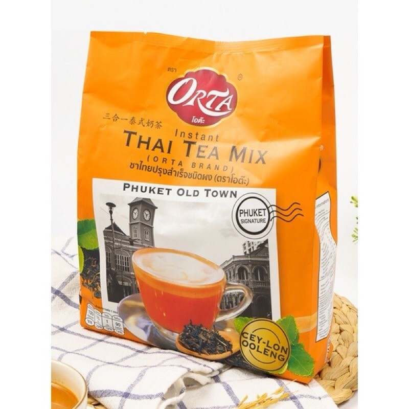 ORTA Instant Thai Tea Mix Phuket Oldtown Beverage Signature Drink Thailand