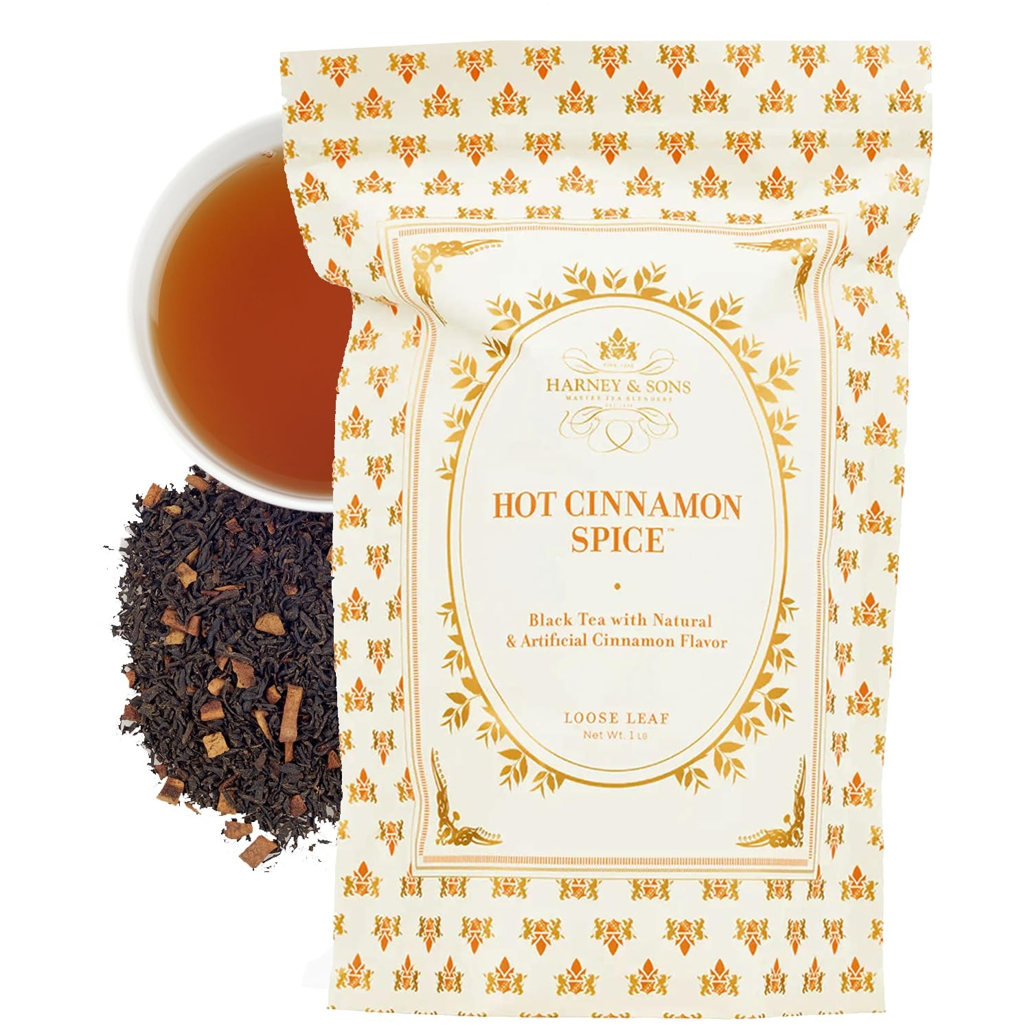 Harney & Sons Hot Cinnamon Spice Black Tea, 1 Pound (Pack of 1),