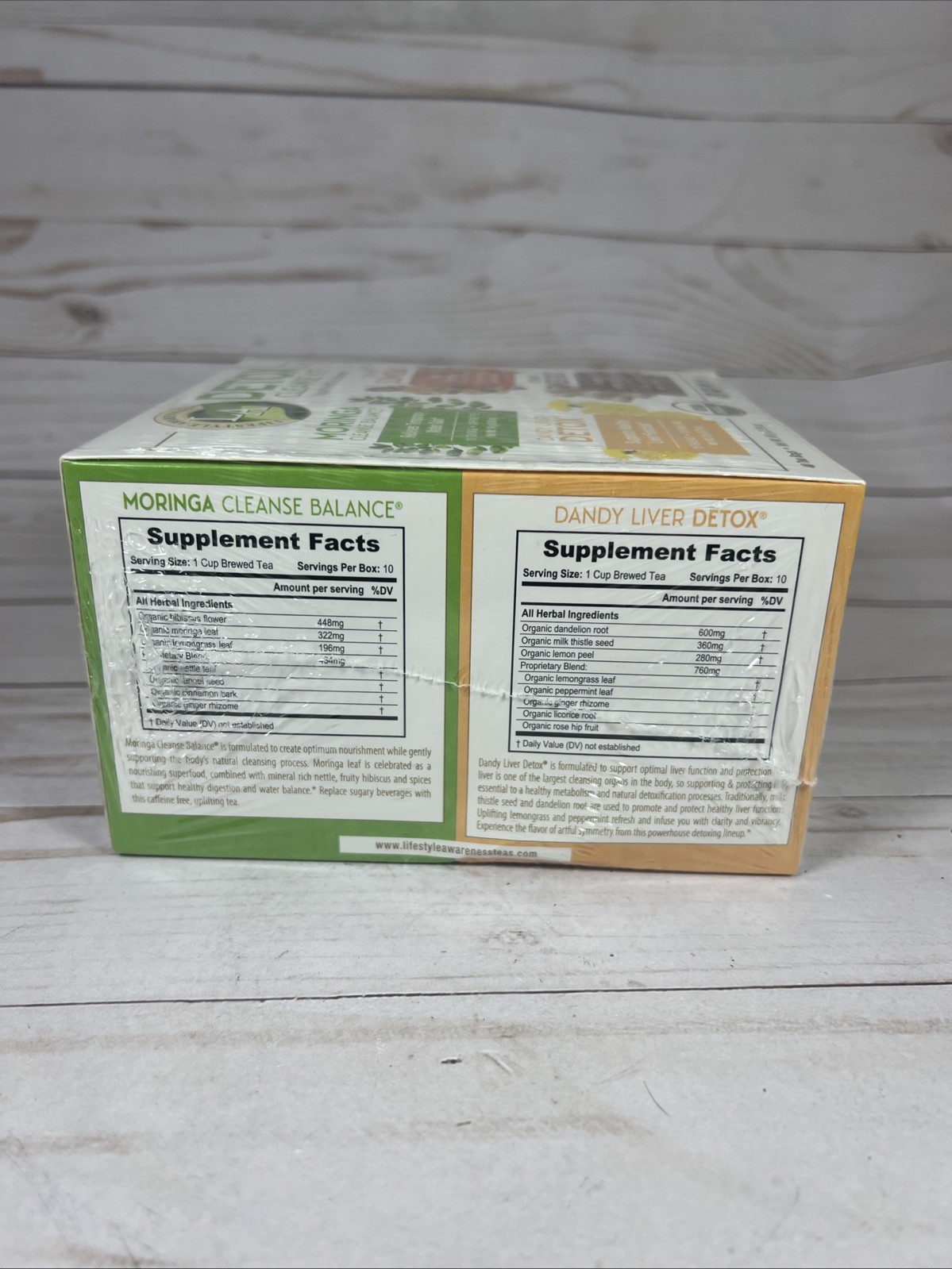 Lifestyle Awareness Detox Cleanse Kit Organic Tea 40 Bags 8/2027