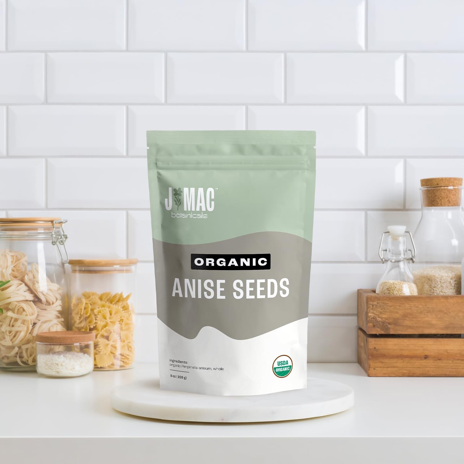 Organic Anise Seeds whole aniseed 8 Ounce (Pack of 1)